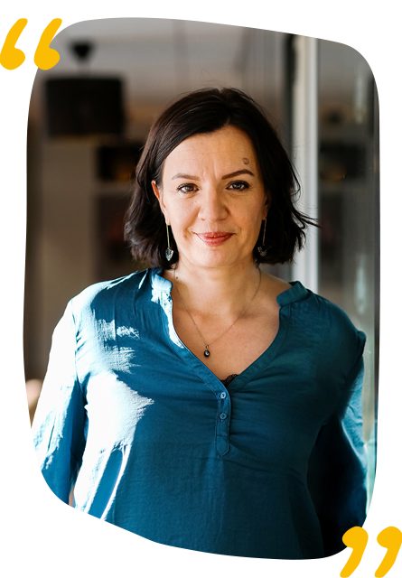 Portrait de Caroline Cluzel, formatrice PSSM, intervenante APP et coach professionnelle
